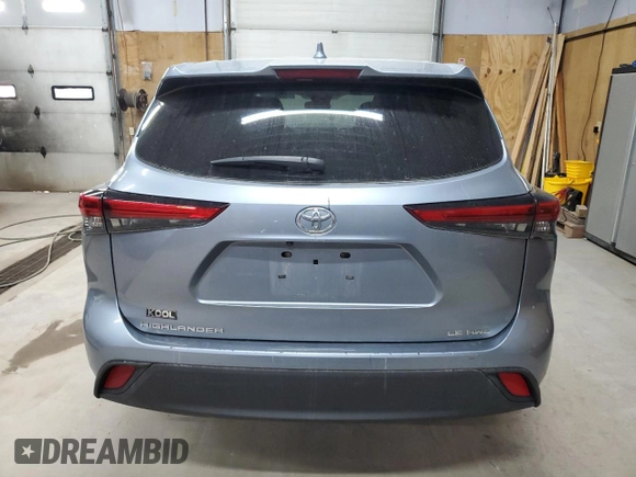 2021 Toyota Highlander L with VIN 5TDBZRBH3MS097848, listed as a Copart auction lot 61220625 with 57,658 mi miles and Clean title. Bid and sale history available at DreamBid. Image 6.