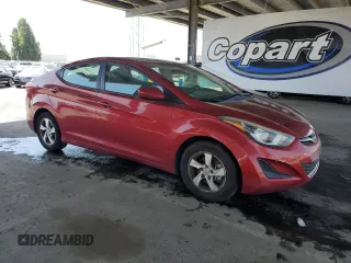 2014 Hyundai Elantra SE with VIN 5NPDH4AE5EH531524, listed as a Copart auction lot 60934715 with 123,607 mi miles and Clean title. Bid and sale history available at DreamBid. Image 4.