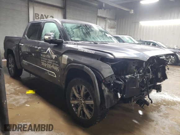 2023 Toyota Tundra Capstone Hybrid with VIN 5TFVC5DB9PX027611, listed as a Copart auction lot 85657804 with 58,052 mi miles and Salvage title. Bid and sale history available at DreamBid. Image 4.