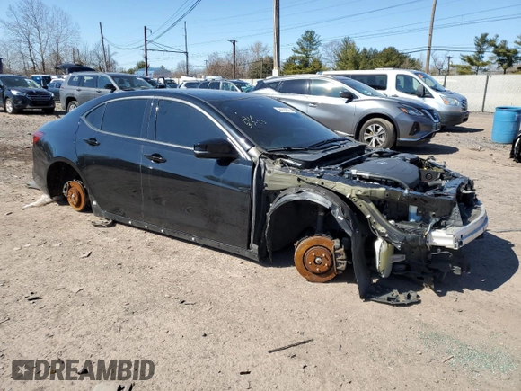 2018 Acura TLX w/A-SPEC Pkg with VIN 19UUB3F62JA005514, listed as a Copart auction lot 48353655 with 0 mi miles and Salvage Title. Bid and sale history available at carsss.com. Image 4.