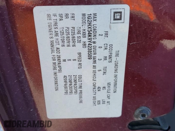 2000 Pontiac Bonneville SE z VIN 1G2HX54K9Y4238509, wystawiony jako Copart lot #84455284 z przebiegiem 163 426 mil mil oraz Szkoda całkowita • Salvage title. Historia ofert i sprzedaży dostępna na DreamBid. Obrazek 12.