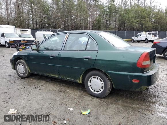 1998 Mitsubishi Mirage DE z VIN JA3AY26A2WU042095, wystawiony jako Copart lot #84700394 z przebiegiem 124 362 mil mil oraz Czysty tytuł • Clean title. Historia ofert i sprzedaży dostępna na DreamBid. Obrazek 2.