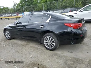 2017 Infiniti Q50 2.0t with VIN JN1CV7AP5HM642787, listed as a Copart auction lot 63081264 with 170,128 mi miles and Salvage Title. Bid and sale history available at carsss.com. Image 2.