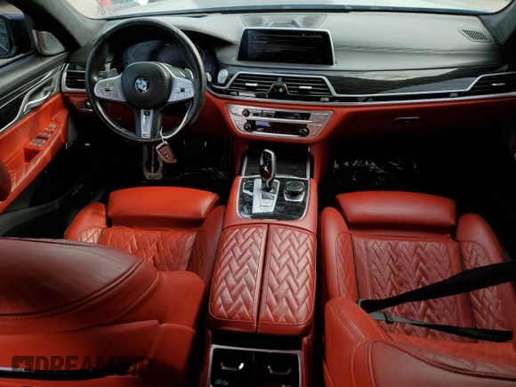 2021 BMW 7 Series 740i with VIN WBA7T2C0XMCG65005, listed as a Copart auction lot 73683393 with 37,598 mi miles. Bid and sale history available at carsss.com. Image 8.