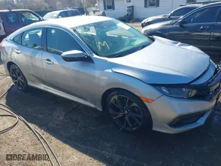 2019 Honda Civic Sedan Sport with VIN 19XFC2F83KE008971, listed as a IAAI auction lot 41896143 with 1 mi miles. Bid and sale history available at carsss.com. Image 1.