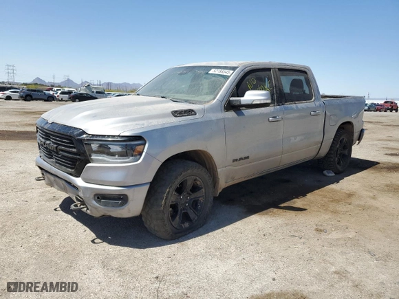 2020 Ram 1500 Big Horn with VIN 1C6SRFFT4LN302246, listed as a Copart auction lot 52188345 with 71,284 mi miles and Salvage Title. Bid and sale history available at carsss.com. Image 1.