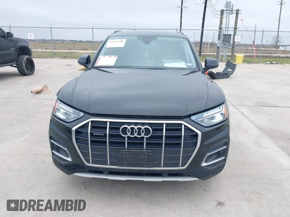 2021 Audi Q5 Premium with VIN WA1AAAFYXM2005196, listed as a IAAI auction lot 41593700 with 63,573 mi miles. Bid and sale history available at carsss.com. Image 12.