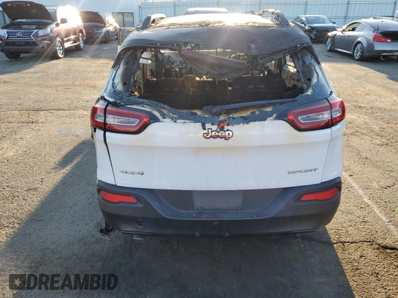 2016 Jeep Cherokee Sport with VIN 1C4PJMAB8GW117299, listed as a Copart auction lot 89314685 with Not provided miles and Non repairable. Bid and sale history available at DreamBid. Image 6.