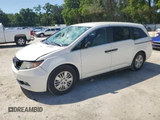 2015 Honda Odyssey LX with VIN 5FNRL5H27FB054746, listed as a Copart auction lot 53023405 with 96,548 mi miles and Salvage Title. Bid and sale history available at DreamBid. Image 1.
