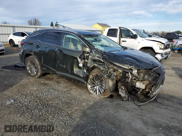 2022 Lexus RX 450h with VIN 2T2JGMDA2NC077634, listed as a Copart auction lot 46159825 with 19,583 mi miles and Non repairable. Bid and sale history available at DreamBid. Image 4.