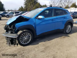2021 Hyundai Kona SEL Plus with VIN KM8K6CAA8MU610223, listed as a Copart auction lot 47034355 with 70,678 mi miles and Salvage Title. Bid and sale history available at carsss.com. Image 1.