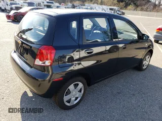 2008 Chevrolet Aveo LS with VIN KL1TD66658B048780, listed as a Copart auction lot 88987715 with 51 mi miles and Salvage Title. Bid and sale history available at DreamBid. Image 3.