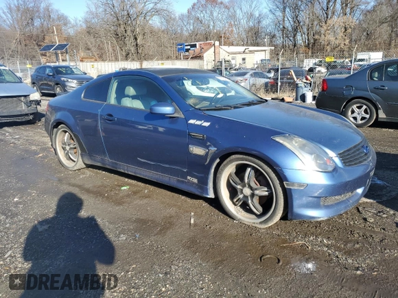 2006 Infiniti G35 Coupe with VIN JNKCV54E26M718313, listed as a Copart auction lot 83006474 with 0 mi miles and Salvage Title. Bid and sale history available at carsss.com. Image 4.
