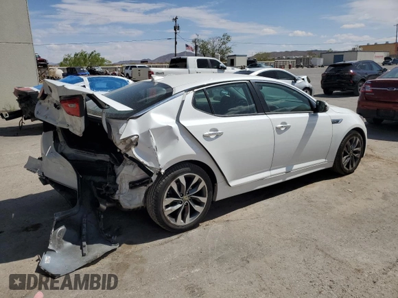 2015 Kia Optima SX Turbo with VIN 5XXGR4A6XFG508174, listed as a Copart auction lot 55863945 with 38,794 mi miles and Salvage title. Bid and sale history available at DreamBid. Image 3.