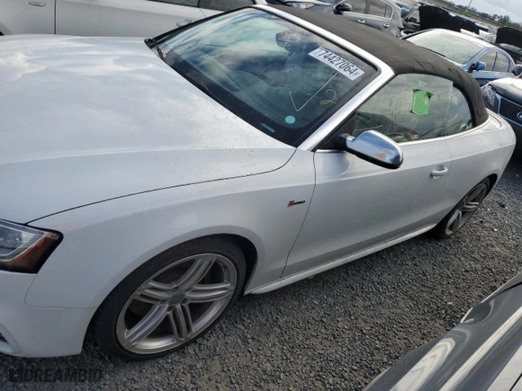 2017 Audi S5 Cabriolet with VIN WAUC4AFH4HN003712, listed as a Copart auction lot 74427064 with NaN miles and Salvage Title. Bid and sale history available at carsss.com. Image 1.