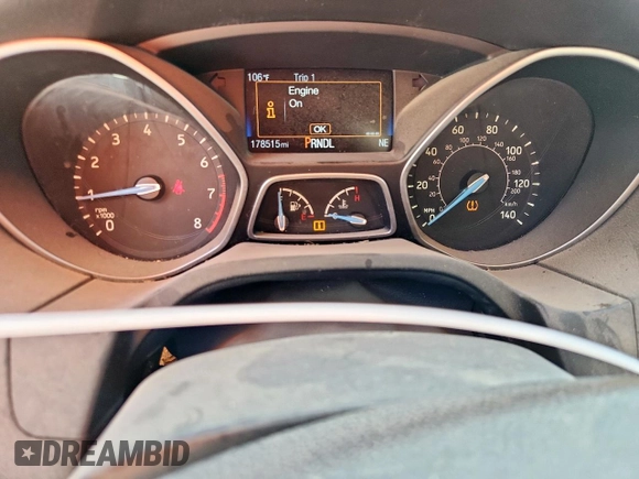 2016 Ford Focus SE with VIN 1FADP3F28GL293359, listed as a Copart auction lot 61191625 with 178,515 mi miles and Salvage title. Bid and sale history available at DreamBid. Image 9.
