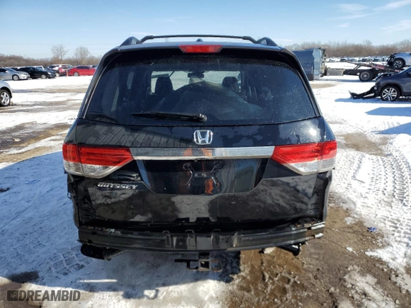 2014 Honda Odyssey EX-L with VIN 5FNRL5H65EB107557, listed as a Copart auction lot 45578575 with 130,432 mi miles and Salvage Title. Bid and sale history available at carsss.com. Image 6.