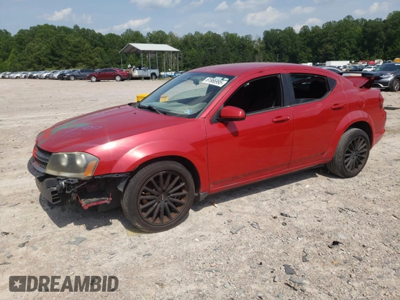 2012 Dodge Avenger SXT with VIN 1C3CDZCB8CN227709, listed as a Copart auction lot 61966995 with 180,915 mi miles and Clean title. Bid and sale history available at DreamBid. Image 1.