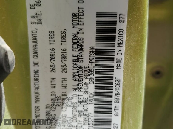2023 Toyota Tacoma SR z VIN 3TYCZ5AN6PT153777, wystawiony jako Copart lot #56231855 z przebiegiem Nie podano mil oraz Czysty tytuł • Clean title. Historia ofert i sprzedaży dostępna na DreamBid. Obrazek 12.