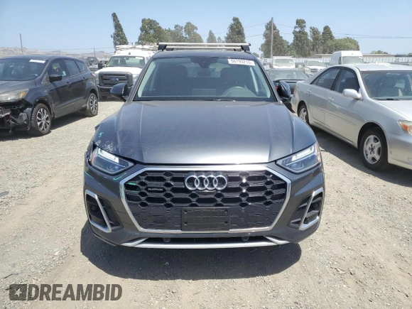 2023 Audi Q5 S line Premium Plus с VIN WA1EAAFY5P2009808, выставлен на аукционе Copart как лот 58793215 с пробегом 17 258 миль миль и Списание • Salvage title. История ставок и продаж доступна на DreamBid. Изображение 5.