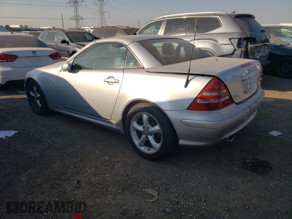 2001 Mercedes-Benz SLK-Class with VIN WDBKK65F31F207109, listed as a Copart auction lot 75494174 with Not Provided miles and Salvage Title. Bid and sale history available at carsss.com. Image 2.