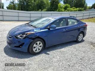 2016 Hyundai Elantra SE with VIN 5NPDH4AE4GH773028, listed as a Copart auction lot 58140015 with 93,003 mi miles and Salvage title. Bid and sale history available at DreamBid. Image 1.