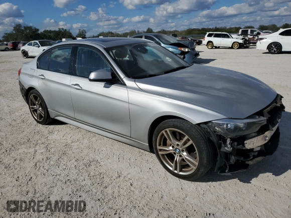 2015 BMW 3 Series 328i xDrive with VIN WBA3B5C51FF963410, listed as a Copart auction lot 85980084 with 122,385 mi miles and Salvage Title. Bid and sale history available at carsss.com. Image 4.