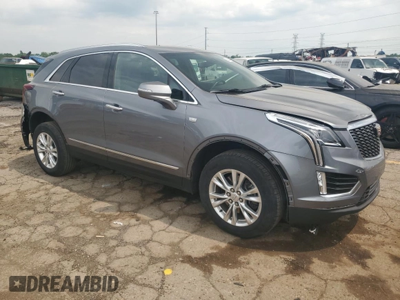 2021 Cadillac XT5 AWD Luxury with VIN 1GYKNBR49MZ221393, listed as a Copart auction lot 59322505 with 33,892 mi miles and Salvage title. Bid and sale history available at DreamBid. Image 4.