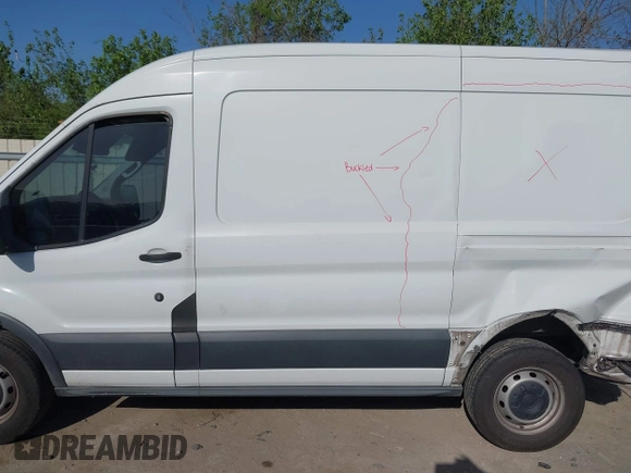 2017 Ford Transit Cargo with VIN 1FTYE1CM4HKB25432, listed as a IAAI auction lot 41830840 with 184,829 mi miles and . Bid and sale history available at carsss.com. Image 14.