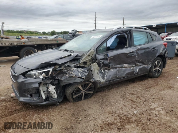 2019 Subaru Impreza Premium с VIN 4S3GTAD62K3745165, выставлен на аукционе Copart как лот 59677915 с пробегом Не указан миль и Списание • Salvage title. История ставок и продаж доступна на DreamBid. Изображение 1.