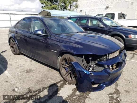 2016 BMW M3 with VIN WBS8M9C57G5D30360, listed as a Copart auction lot 43237344 with 81,879 mi miles. Bid and sale history available at carsss.com. Image 4.