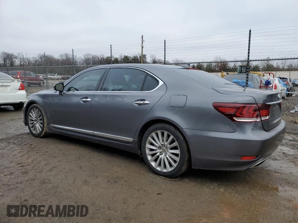 2014 Lexus LS 460 L with VIN JTHDL5EF9E5006987, listed as a Copart auction lot 44515875 with 130,618 mi miles and Salvage title. Bid and sale history available at DreamBid. Image 2.