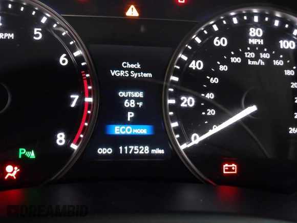 2013 Lexus GS 350 with VIN JTHBE1BL9D5025493, listed as a IAAI auction lot 41745485 with 117,528 mi miles. Bid and sale history available at carsss.com. Image 7.
