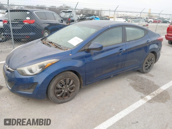 2016 Hyundai Elantra SE with VIN 5NPDH4AE7GH672890, listed as a IAAI auction lot 41087145 with 157,540 mi miles. Bid and sale history available at carsss.com. Image 2.