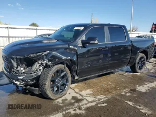 2022 Ram 1500 Laramie with VIN 1C6SRFJT1NN130851, listed as a Copart auction lot 53106795 with 26,744 mi miles and Salvage title. Bid and sale history available at DreamBid. Image 1.