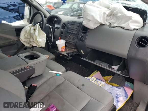 2007 Ford F-150 STX with VIN 1FTRX12W07FA04065, listed as a Copart auction lot 56001235 with Not provided miles and Salvage title. Bid and sale history available at DreamBid. Image 8.