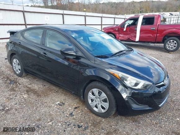 2016 Hyundai Elantra SE with VIN 5NPDH4AE3GH692568, listed as a IAAI auction lot 41110580 with 35,103 mi miles. Bid and sale history available at carsss.com. Image 1.
