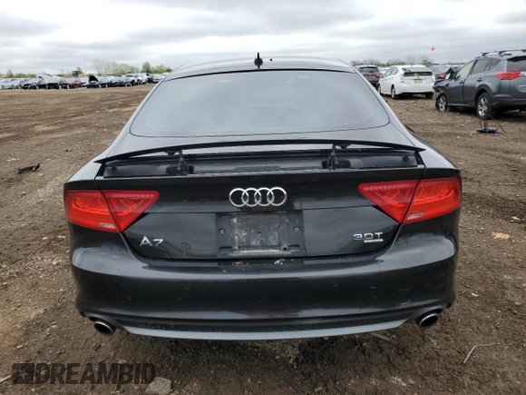 2012 Audi A7 Prestige with VIN WAUSGAFC0CN004453, listed as a Copart auction lot 54923205 with 217,544 mi miles and Salvage title. Bid and sale history available at DreamBid. Image 6.