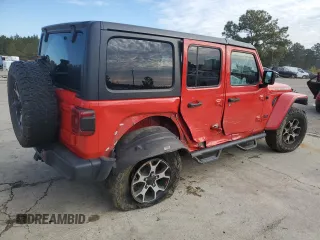 2021 Jeep Wrangler Unlimited Rubicon with VIN 1C4HJXFN9MW505291, listed as a Copart auction lot 89060615 with 69,894 mi miles and Salvage Title. Bid and sale history available at DreamBid. Image 3.