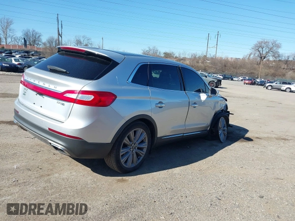 2016 Lincoln MKX Reserve with VIN 2LMTJ8LP1GBL36721, listed as a IAAI auction lot 41826292 with 1 mi miles. Bid and sale history available at carsss.com. Image 4.