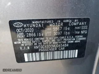 2021 Genesis G80 3.5T Prestige with VIN KMTGC4SD0MU045484, listed as a Copart auction lot 82668513 with 47,742 mi miles. Bid and sale history available at carsss.com. Image 12.