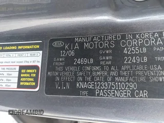2007 Kia Optima LX z VIN KNAGE123375110290, wystawiony jako IAAI lot #42586225 z przebiegiem 49 928 mil mil oraz . Historia ofert i sprzedaży dostępna na DreamBid. Obrazek 9.