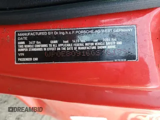 1986 Porsche 911 with VIN WP0EB0916GS161396, listed as a Copart auction lot 51655195 with 134,924 mi miles and Salvage Title. Bid and sale history available at DreamBid. Image 12.