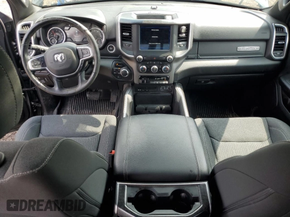 2019 Ram 1500 Big Horn with VIN 1C6SRFFT8KN710134, listed as a Copart auction lot 61553935 with 37,473 mi miles and Salvage title. Bid and sale history available at DreamBid. Image 8.
