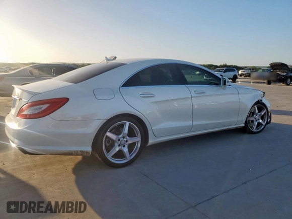 2014 Mercedes-Benz CLS 550 with VIN WDDLJ7DB3EA116671, listed as a Copart auction lot 62872145 with 108,257 mi miles and Salvage title. Bid and sale history available at DreamBid. Image 3.