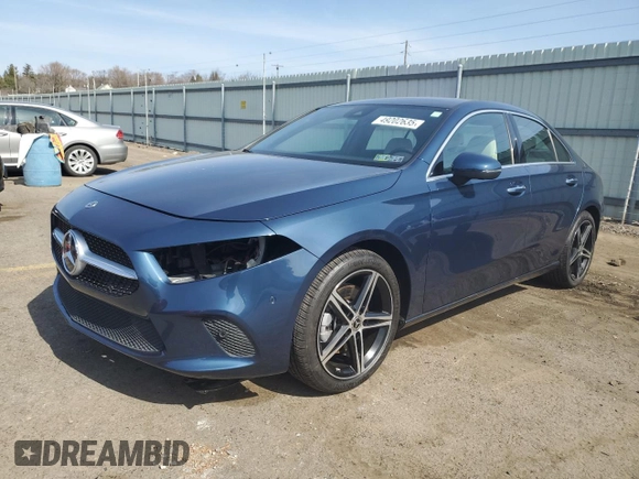 2022 Mercedes-Benz A 220 with VIN W1K3G4FB2NJ360192, listed as a Copart auction lot 49202635 with 1,905 mi miles and Salvage Title. Bid and sale history available at DreamBid. Image 1.