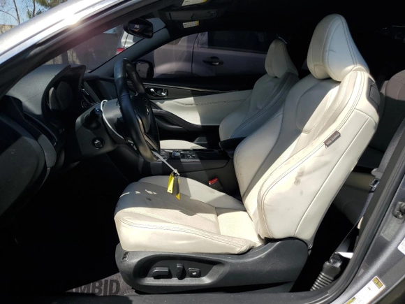 2021 Infiniti Q60 Red Sport 400 with VIN JN1FV7LK5MM530077, listed as a Copart auction lot 52732985 with 38,404 mi miles and Salvage title. Bid and sale history available at DreamBid. Image 7.