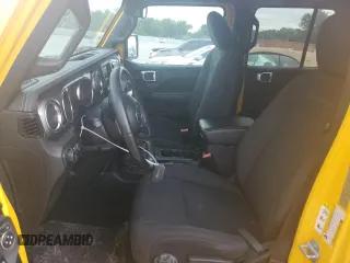 2019 Jeep Wrangler Unlimited Sahara with VIN 1C4HJXEN4KW593715, listed as a Copart auction lot 53883335 with 83,349 mi miles and Salvage Title. Bid and sale history available at DreamBid. Image 7.