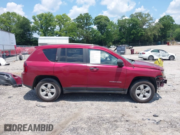 2017 Jeep Compass Sport z VIN 1C4NJCBA2HD132188, wystawiony jako IAAI lot #42569521 z przebiegiem 106 668 mil mil oraz . Historia ofert i sprzedaży dostępna na DreamBid. Obrazek 14.