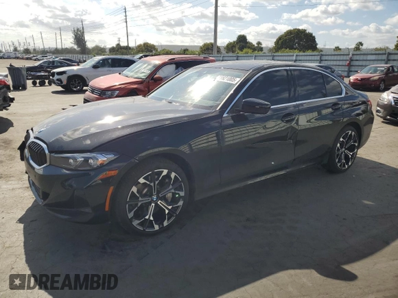2025 BMW 3 Series 330i with VIN 3MW69CW05S8F12058, listed as a Copart auction lot 88821005 with 2,733 mi miles and Salvage Title. Bid and sale history available at carsss.com. Image 1.